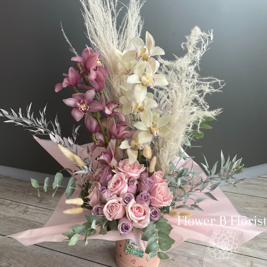 Orchid & Rose Arrangement