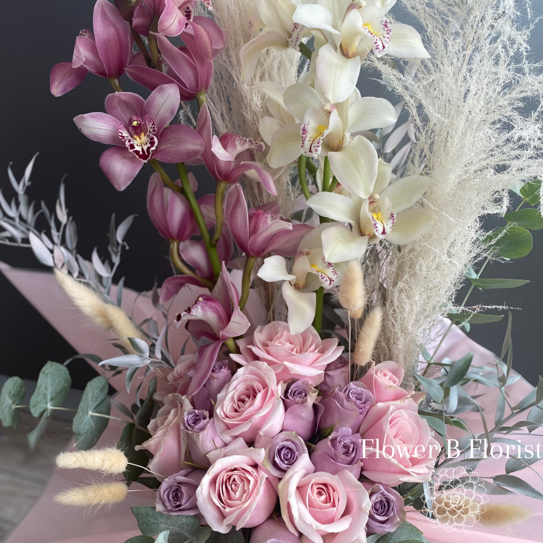 Orchid & Rose Arrangement