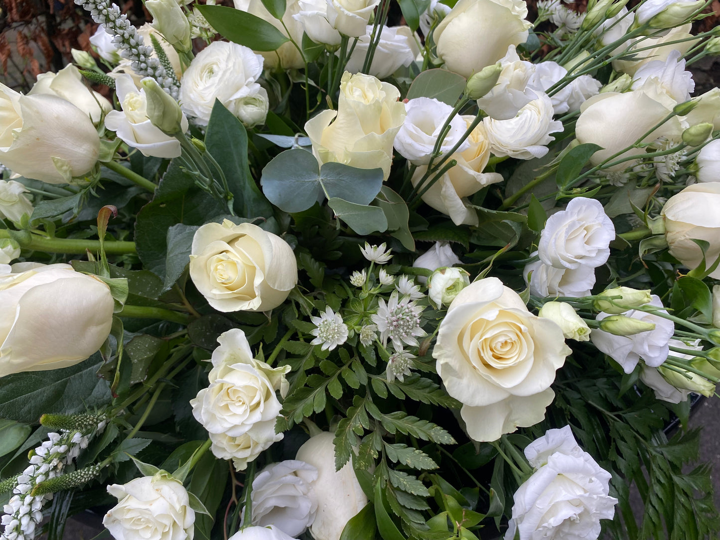 Classic Cream Casket Spray