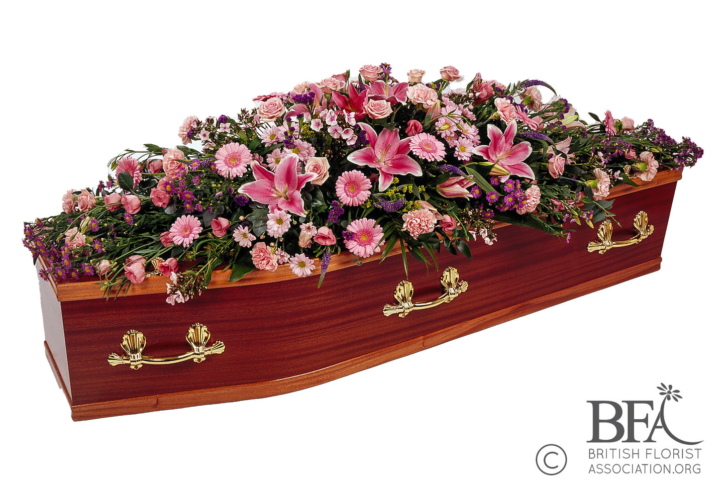 Pretty Pink Casket Spray