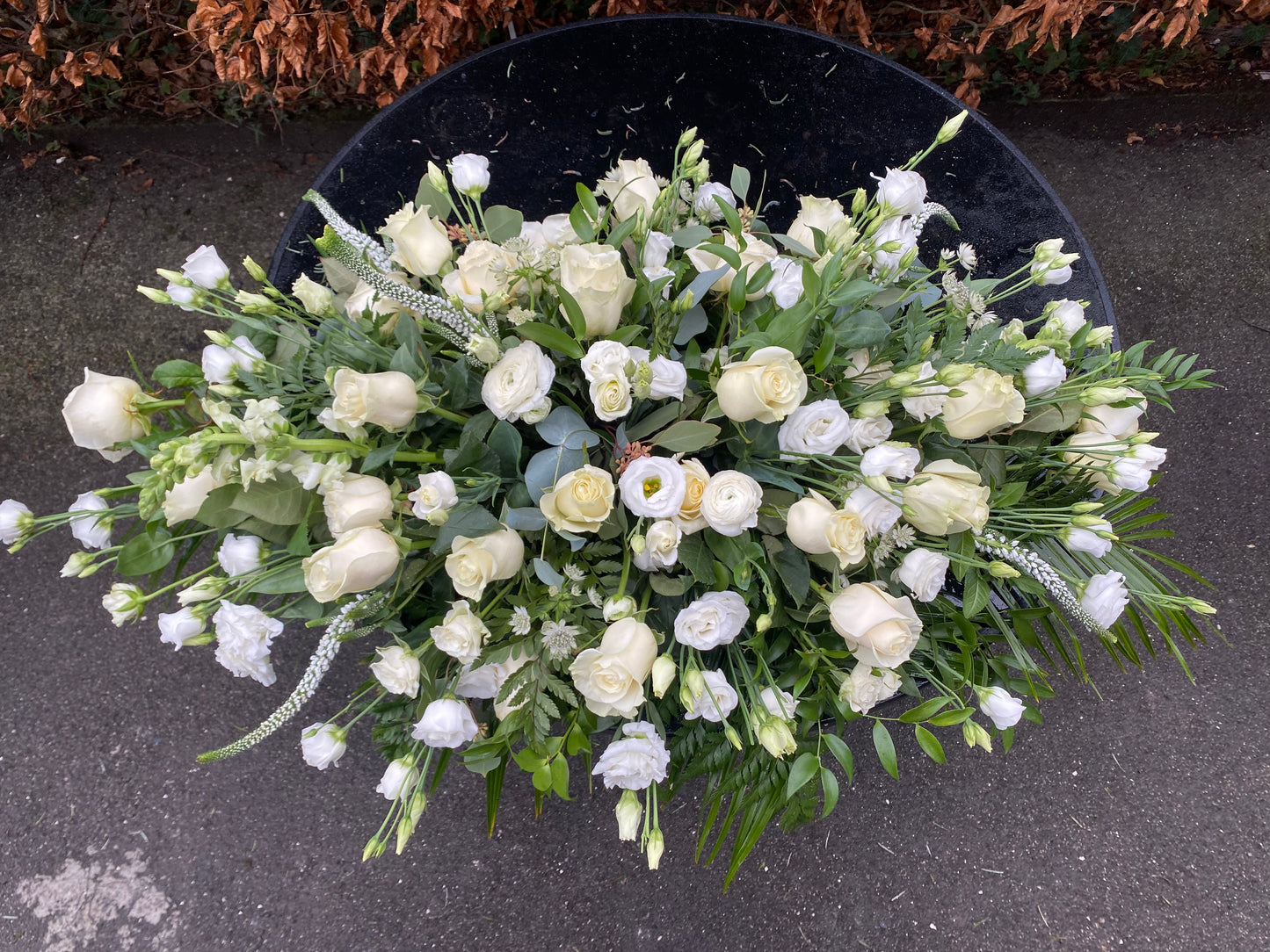 Classic Cream Casket Spray
