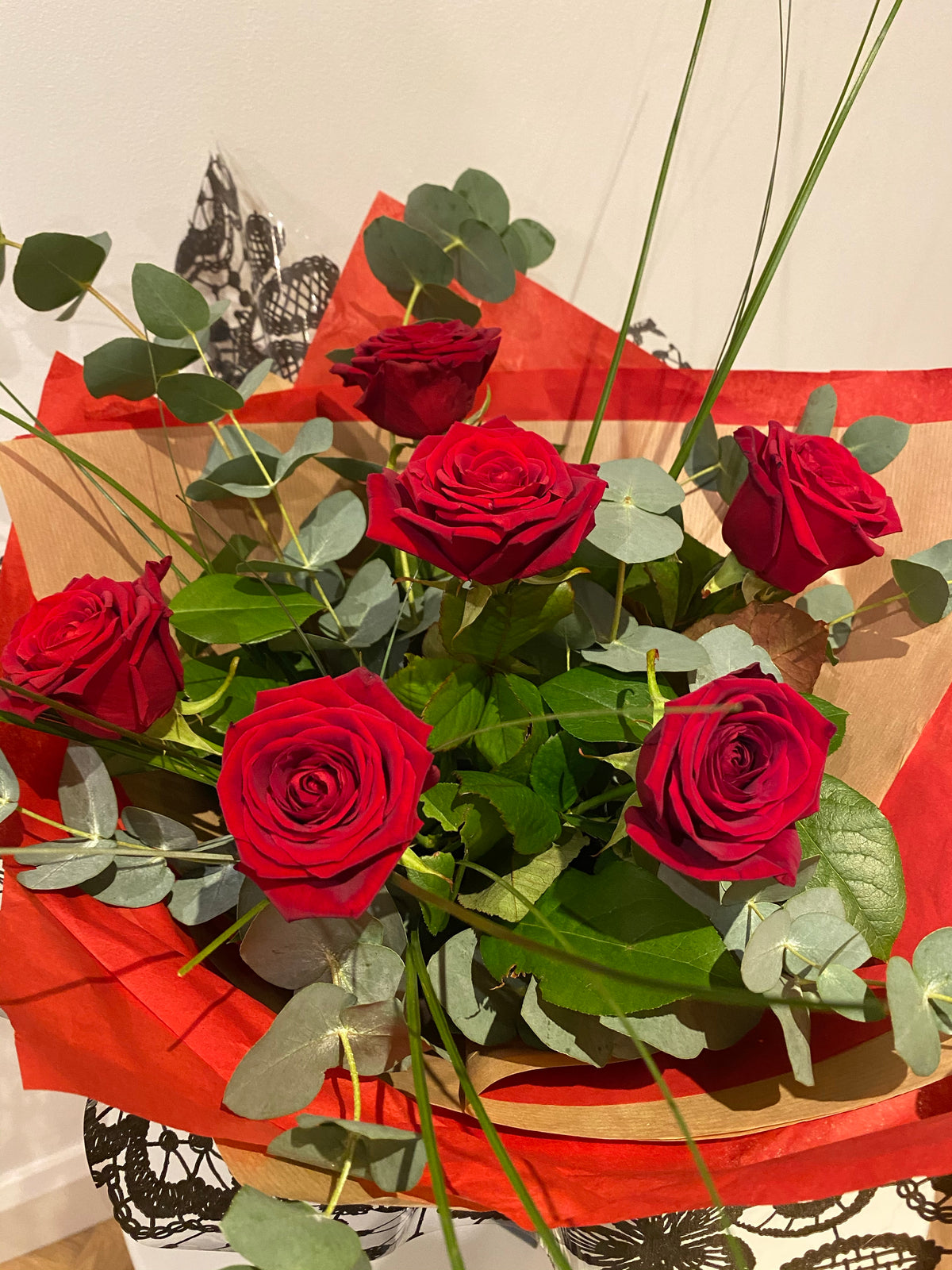 Six Roses Red Luxury 6 Red Roses – Flower B Florist