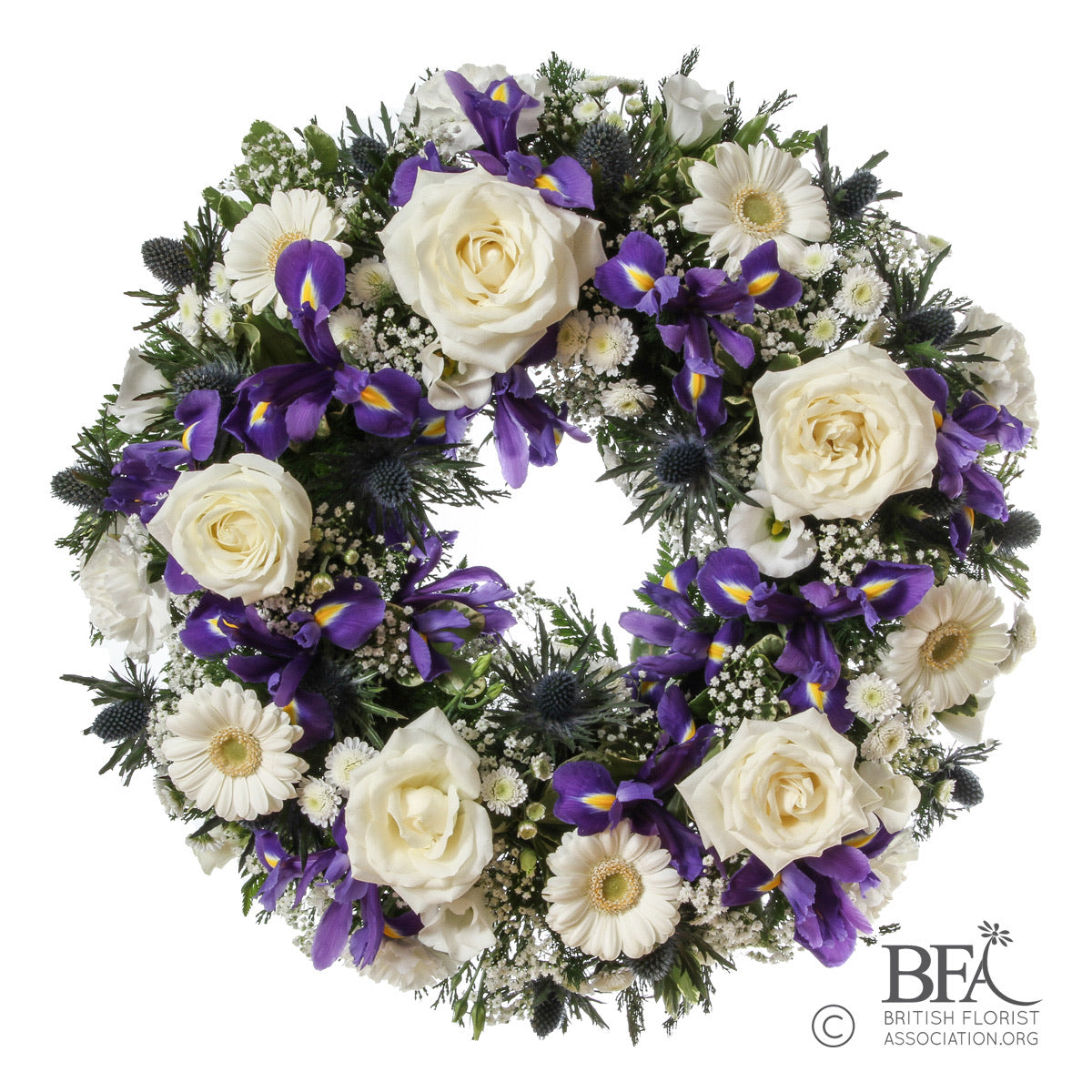 Traditional Blue & White Wreath